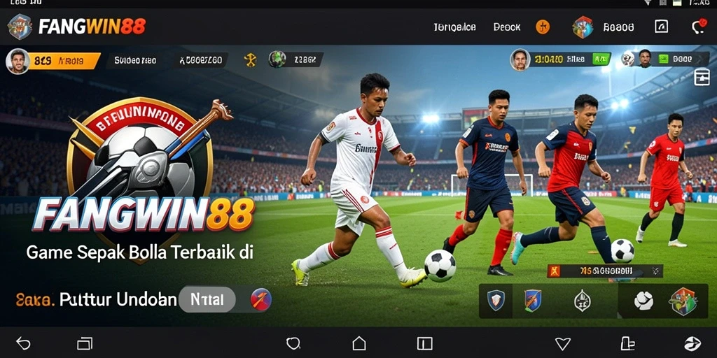 Tampilan gameplay menarik dari FANGWIN88 di lapangan sepak bola.