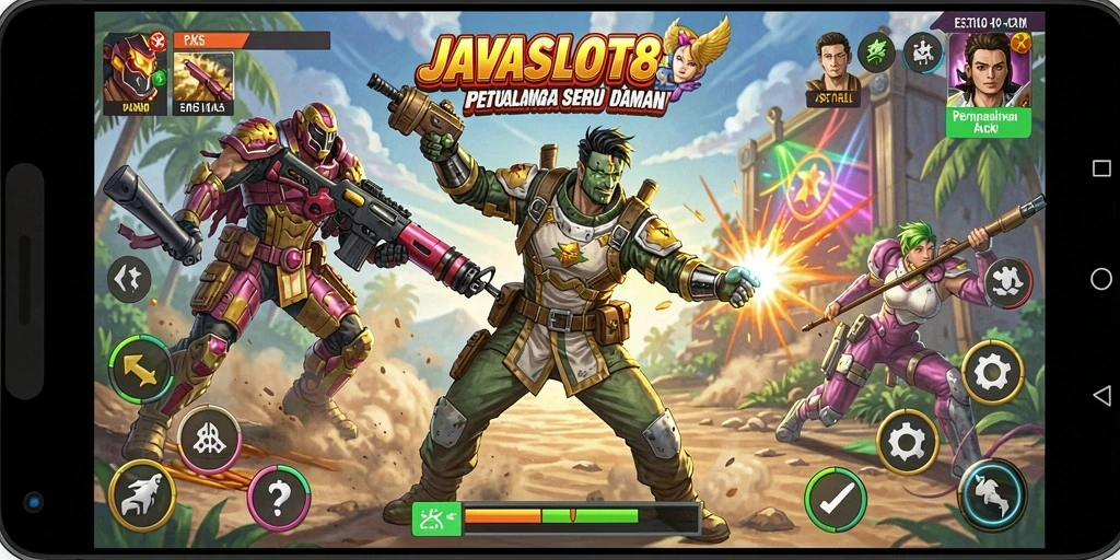 Screenshot utama dari <strong>JAVASLOT88</strong> menampilkan aksi seru dan grafis menawan.