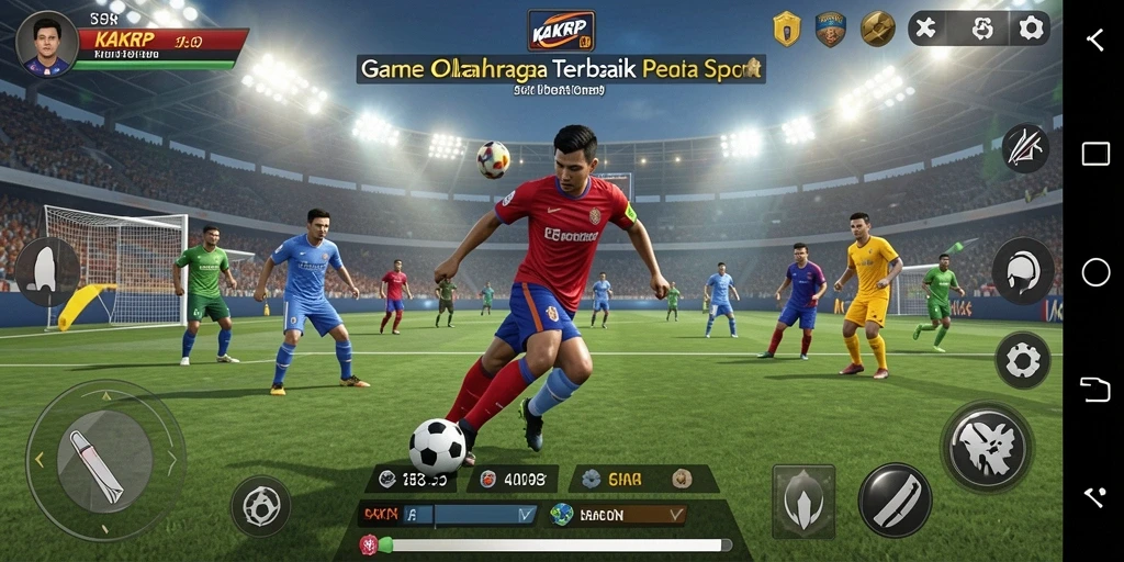 Tangkapan layar KAKRP yang menunjukkan gameplay seru olahraga.