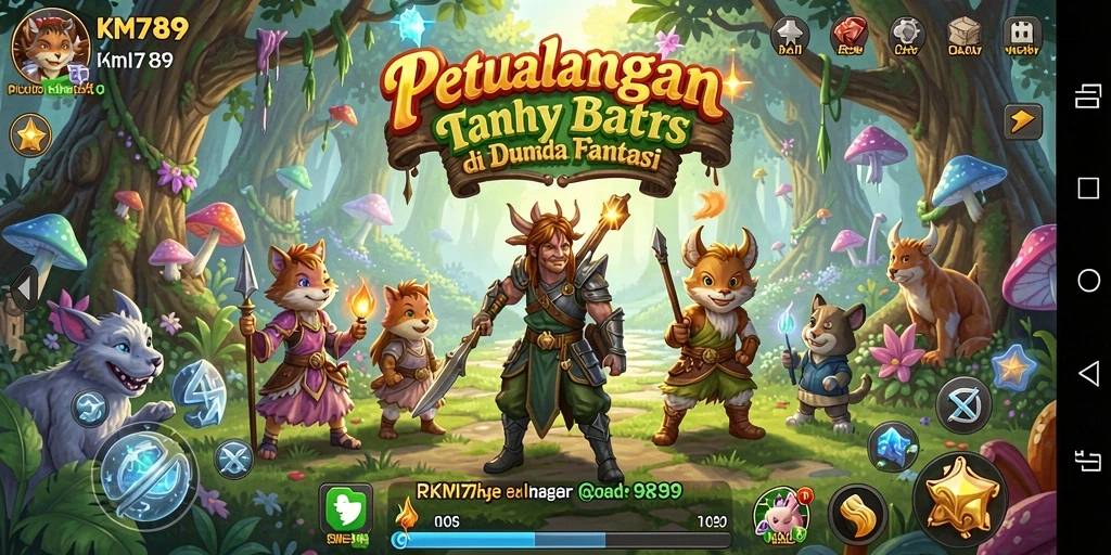 Tampilan gameplay KM789 yang penuh aksi dan petualangan.